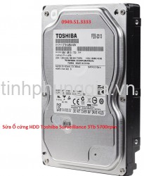 Chuyên Sửa Ổ cứng HDD Toshiba Surveillance 3Tb 5700rpm