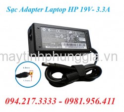 Bán Sạc Adapter laptop HP 19V 3.3A chân kim nhỏ 