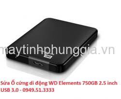Sửa Ổ cứng di động WD Elements 750GB 2.5 inch USB 3.0