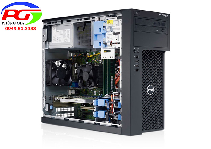 Sửa cây máy tính Dell core i5 hỏng nguồn, vệ sinh cây, quạt gió, kích nguồn kiểm tra