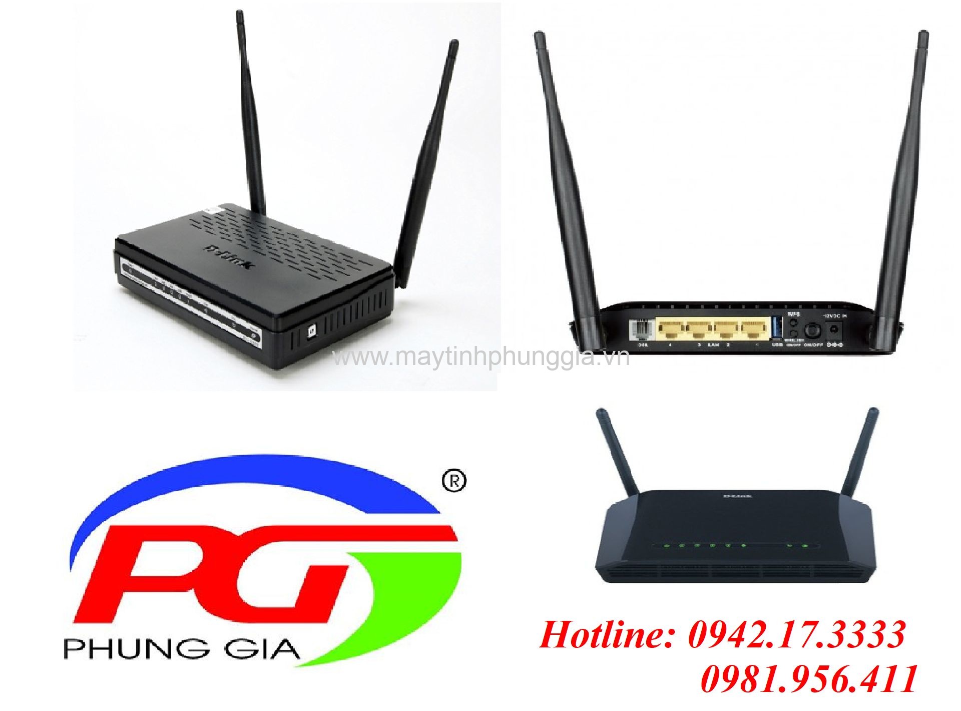 Modem ADSL Kiêm Bộ Phát Wifi Dlink DSL-2750E/U 300Mbps