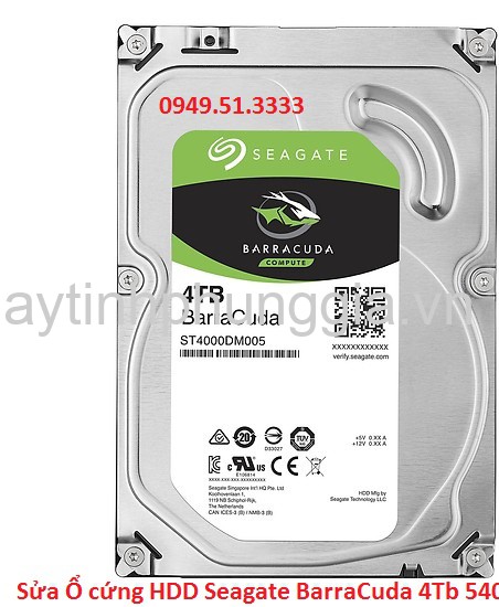 Sửa Ổ cứng HDD Seagate BarraCuda 4Tb 5400Rpm 256Mb SATA3