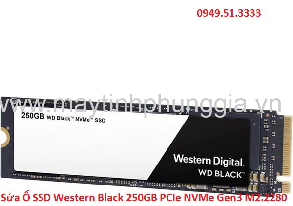 Sửa Ổ SSD Western Black 250GB PCIe NVMe Gen3 M2.2280