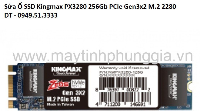 Sửa Ổ SSD Kingmax PX3280 256Gb PCIe Gen3x2 M.2 2280