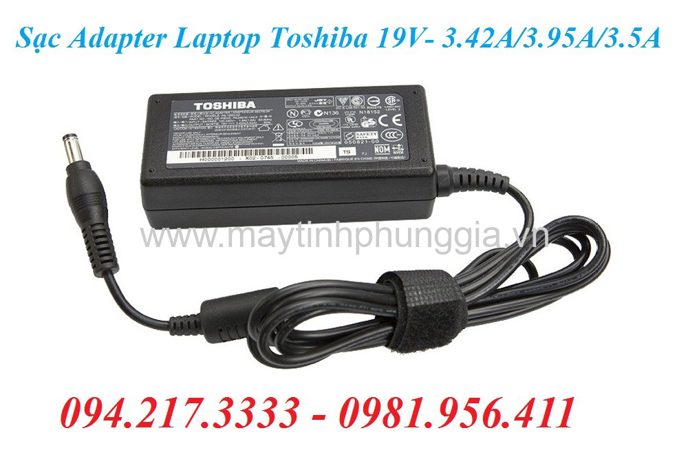 Sạc Adapter Laptop Toshiba 19V 3.42A 3.95A 3.5A