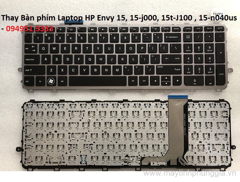 Thay Bàn phím Laptop HP Envy 15, 15-j000, 15t-J100 , 15-n040us