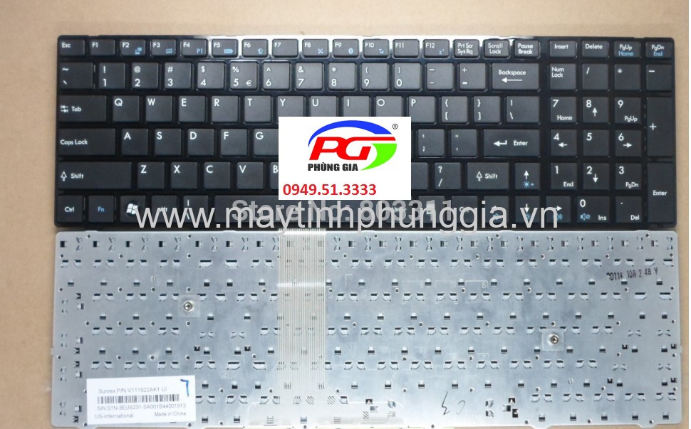 Thay Bàn phím Laptop MSI A6200, A7200, CR620, FX600, GX660, GT660