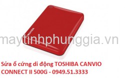 Sửa ổ cứng di động TOSHIBA CANVIO CONNECT II 500G