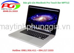 Báo giá sửa MacBook Pro Touch Bar MPTU2