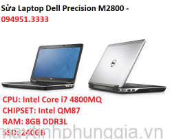 Sửa Laptop Dell Precision M2800, Màn hình 15.6 inch, Ổ cứng 240GB