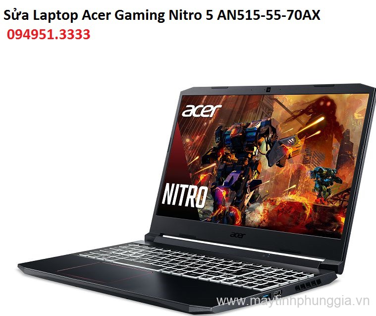 Sửa Laptop Acer Gaming Nitro 5 AN515-55-70AX Core i7-10750H