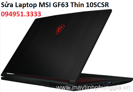 Sửa Laptop MSI GF63 Thin 10SCSR Ổ cứng 512GB
