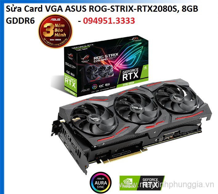 Sửa Card VGA ASUS ROG-STRIX-RTX2080S, 8GB GDDR6