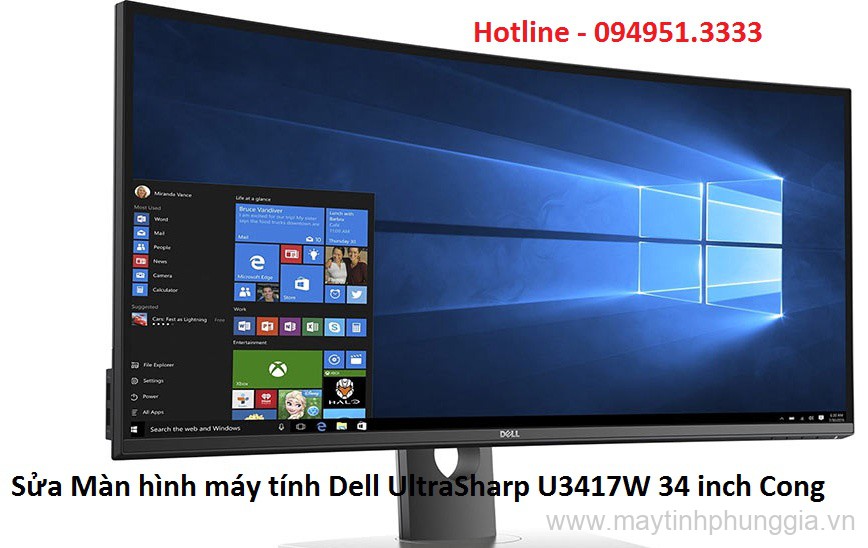 Sửa Màn hình máy tính Dell UltraSharp U3417W 34 inch Cong