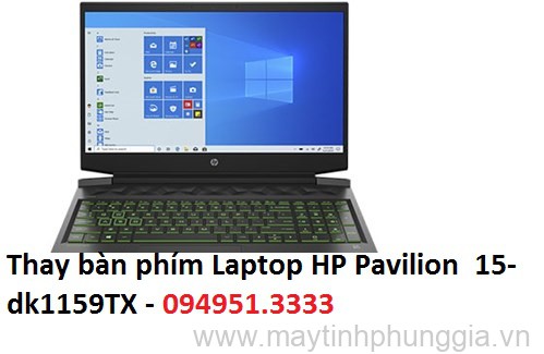 Thay bàn phím Laptop HP Pavilion Gaming 15-dk1159TX