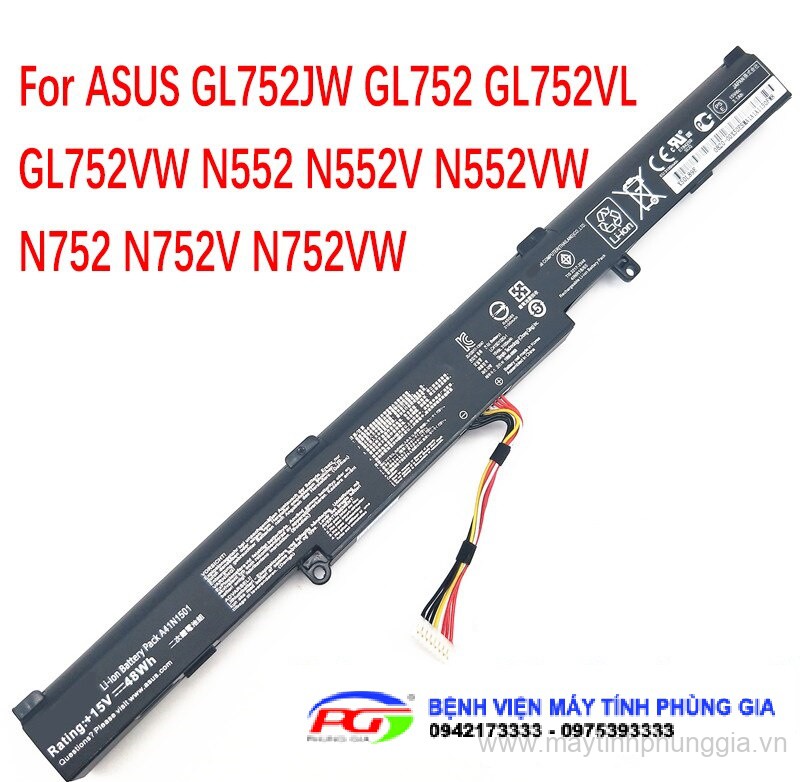 pin Laptop Asus Gl752JW