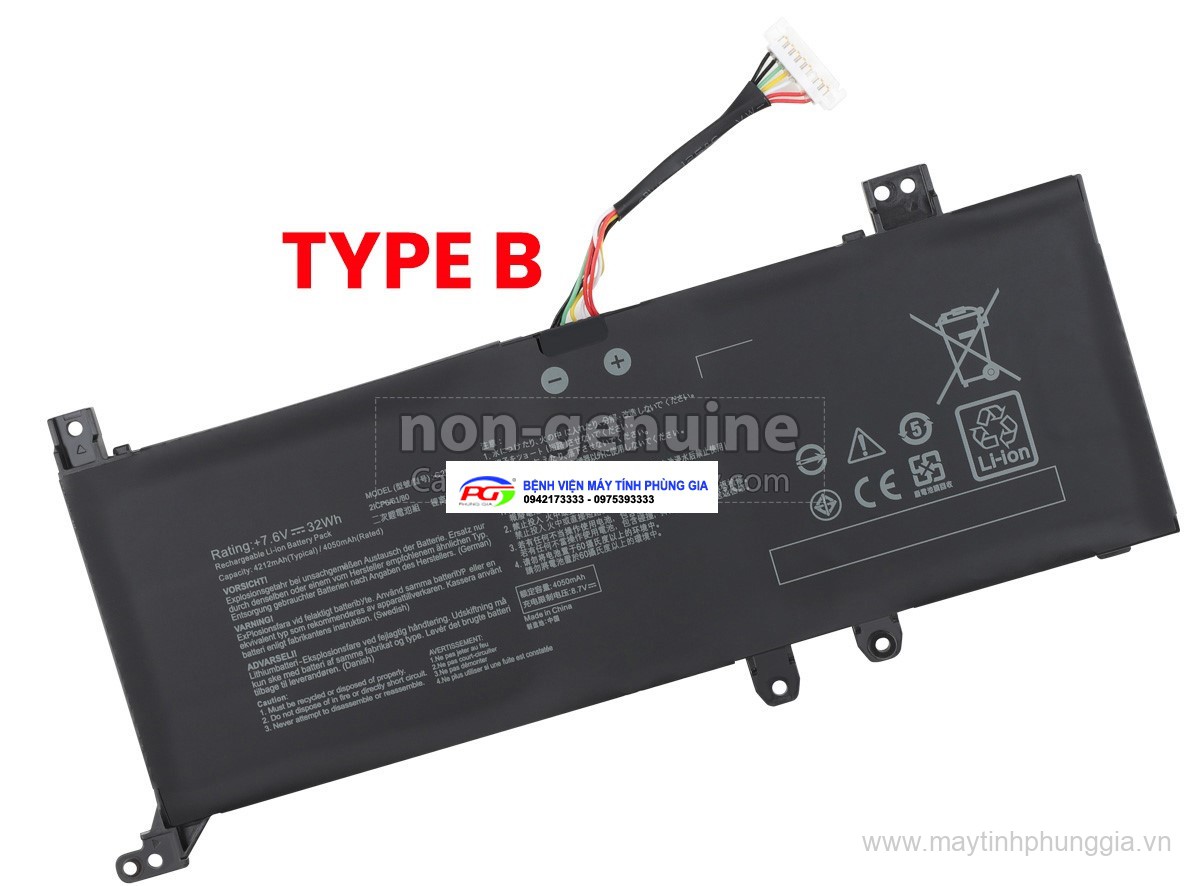 Bán pin Laptop Asus Vivobook R509FA Battery 32Wh 7.6V