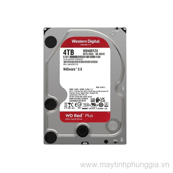 Sửa Ổ cứng Western Red Plus 4Tb 5400rpm SATA3 128Mb