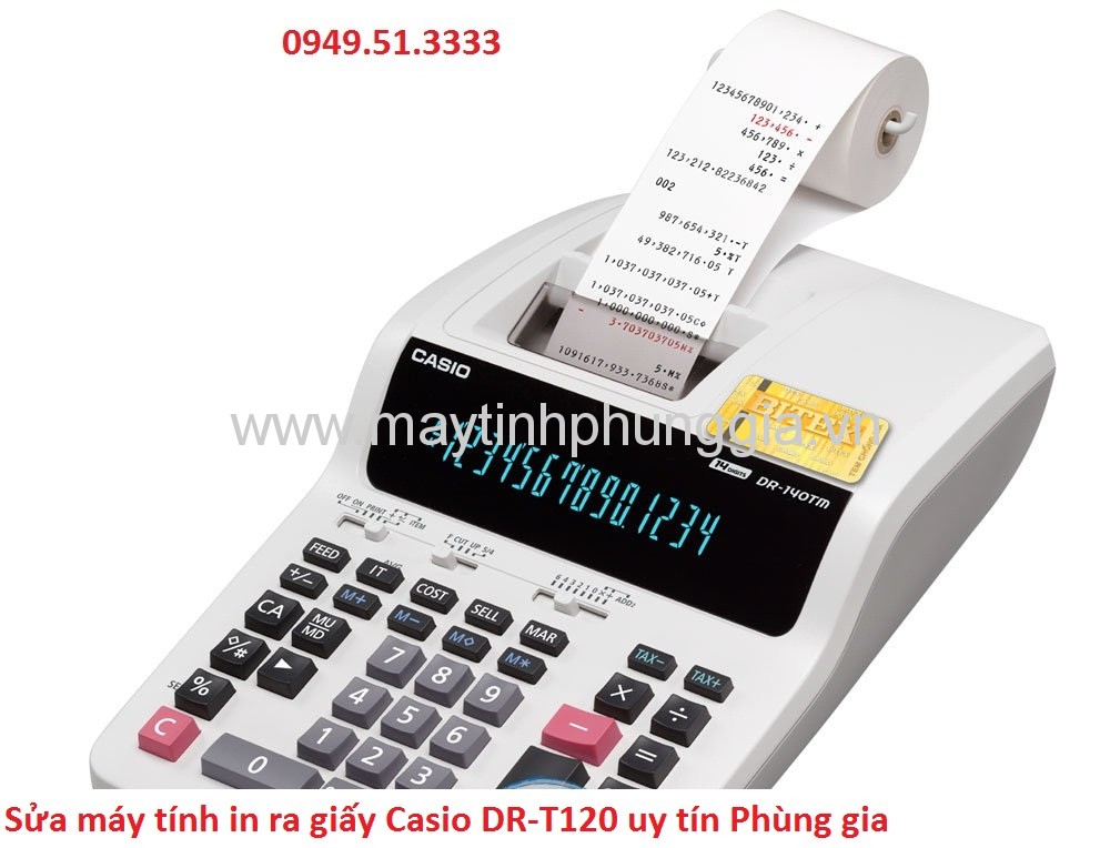 Sửa máy tính in ra giấy Casio DR-T120